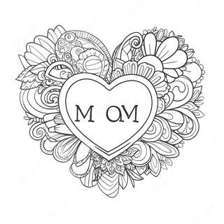 Heart Mom Coloring Page 102217-40516