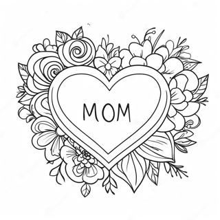 Beautiful Heart Mom Coloring Page 102218-40517