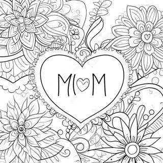 Beautiful Heart Mom Coloring Page 102218-40518