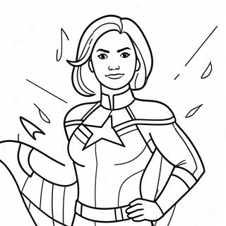 Captain Marvel With Goose Coloring Page 102530 40765