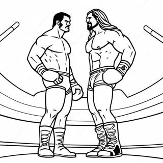 Intense Wwe Championship Match Coloring Page 102556-40786