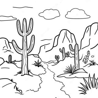 California Desert Landscape Coloring Page 102686-40889