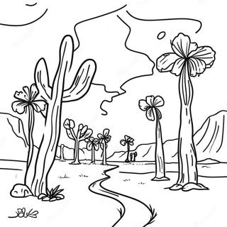 California Desert Landscape Coloring Page 102686-40890