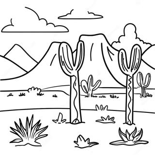 California Desert Landscape Coloring Page 102686-40892
