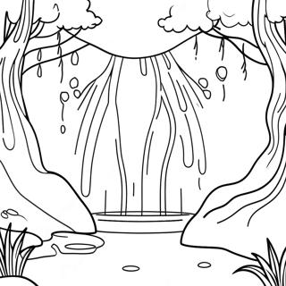 Waterfall Coloring Pages
