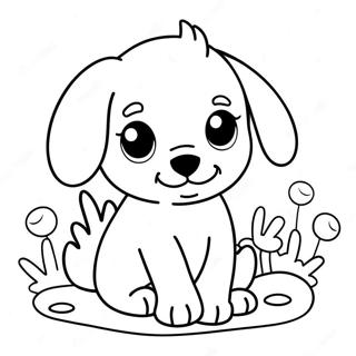 Realistic Cute Puppy Coloring Pages