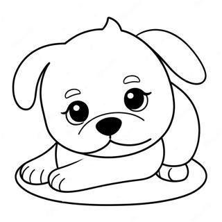 Sleepy Cute Puppy Coloring Page 102864-41028