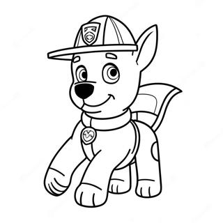 Marshall The Firefighter Paw Patrol Coloring Page 102943-41090