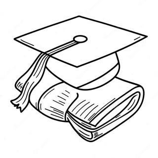 Graduation Cap And Diploma Coloring Page 102992 41120