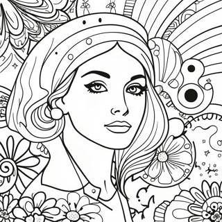 70's Groovy Coloring Pages