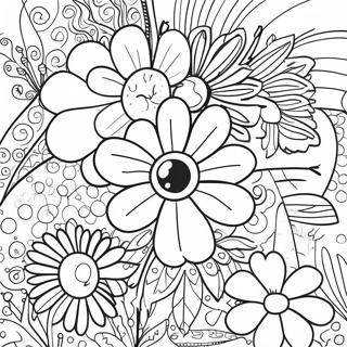 Vibrant 70 S Flower Power Coloring Page 103123 41230