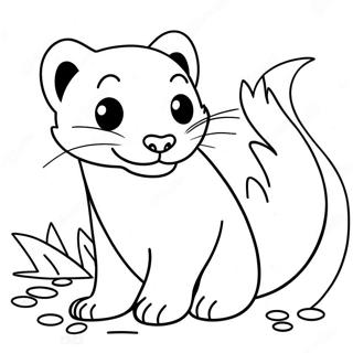 Playful Ferret Coloring Page 103146-41237