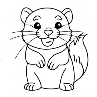 Playful Ferret Coloring Page 103146-41238