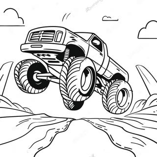 Ferocious Monster Truck Racing Through Mud Coloring Page 10320-867