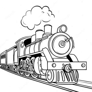 Colorful Steam Train Coloring Page 103222-41298