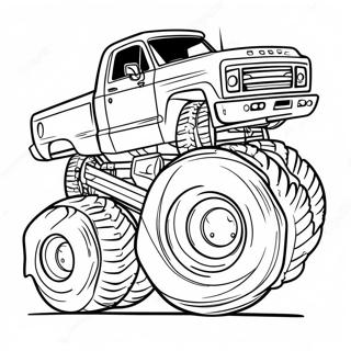 Giant Monster Truck Crushing Smaller Vehicles Coloring Page 10322-2178