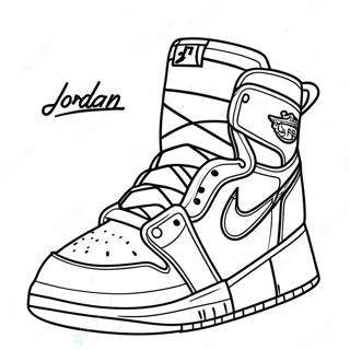 Jordan 1 High Top Coloring Page 103249-41324