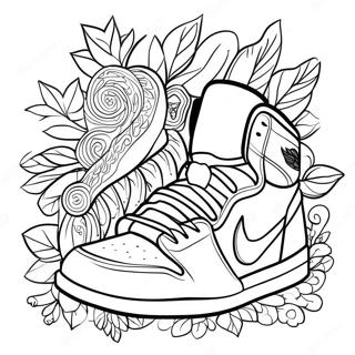 Colorful Jordan 1 Design Coloring Page 103250-41327
