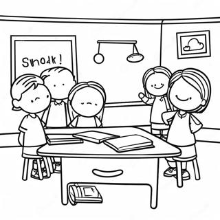 Fun Third Grade Classroom Coloring Page 103274-41337