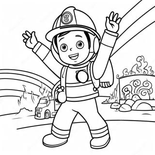 Fireman Sam In Action Coloring Page 103300-41358