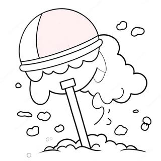 Cotton Candy Coloring Pages