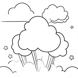 Whimsical Cotton Candy Clouds Coloring Page 103456 41485