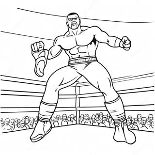 Wwe Wrestler Jumping On Opponent Coloring Page 103505-41518