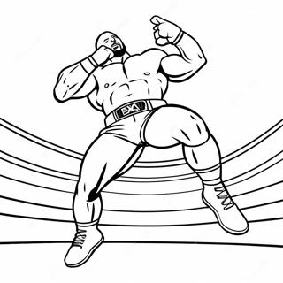 Wwe Wrestler Jumping On Opponent Coloring Page 103505 41520