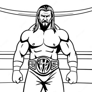 Triple H In The Ring Coloring Page 103508 41530