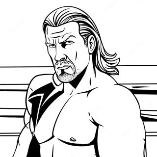 Triple H In The Ring Coloring Page 103508 41531