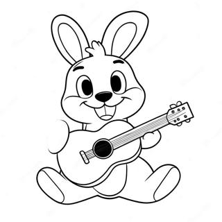 Cute Toy Bonnie Playing Guitar Coloring Page 103531-41537