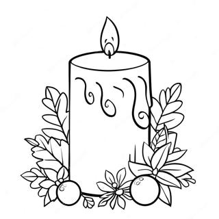 Festive Candle Coloring Page 103557 41559