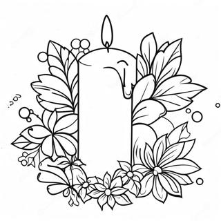 Festive Candle Coloring Page 103557 41560