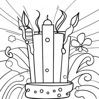 Birthday Candle Coloring Page 103560 41571
