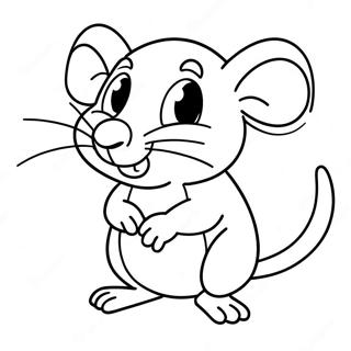 Cute Cartoon Rat Coloring Page 103583-41577