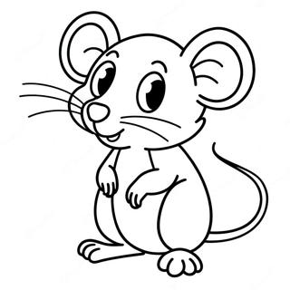 Cute Cartoon Rat Coloring Page 103583-41578