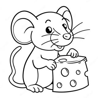 Funny Rat With Cheese Coloring Page 103585-41586