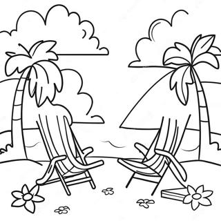 Charming Summer Scene Coloring Page 103608 41599