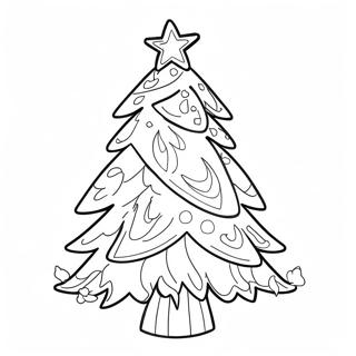 Festive Christmas Tree Coloring Page 103633-41617