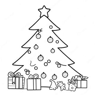 Festive Christmas Tree Coloring Page 103633-41618