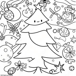 Festive Christmas Tree Coloring Page 103633-41619