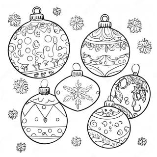 Colorful Christmas Ornaments Coloring Page 103636-41632