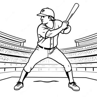 Texas Rangers Baseball Player In Action Coloring Page 103684-41657