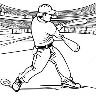Texas Rangers Baseball Player In Action Coloring Page 103684-41660