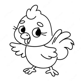 Funny Chicken Little In Action Coloring Page 103764 41725