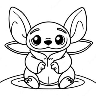 Stitch And Baby Yoda Coloring Pages