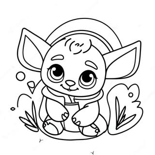 Adventurous Stitch And Baby Yoda Coloring Page 103789-41741