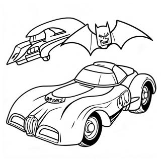 Batmobile With Batman Coloring Page 103816 41768