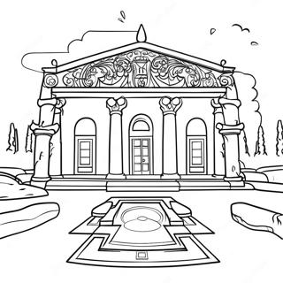 Elegant Roman Villa Coloring Page 103947-41871