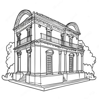 Elegant Roman Villa Coloring Page 103947-41872